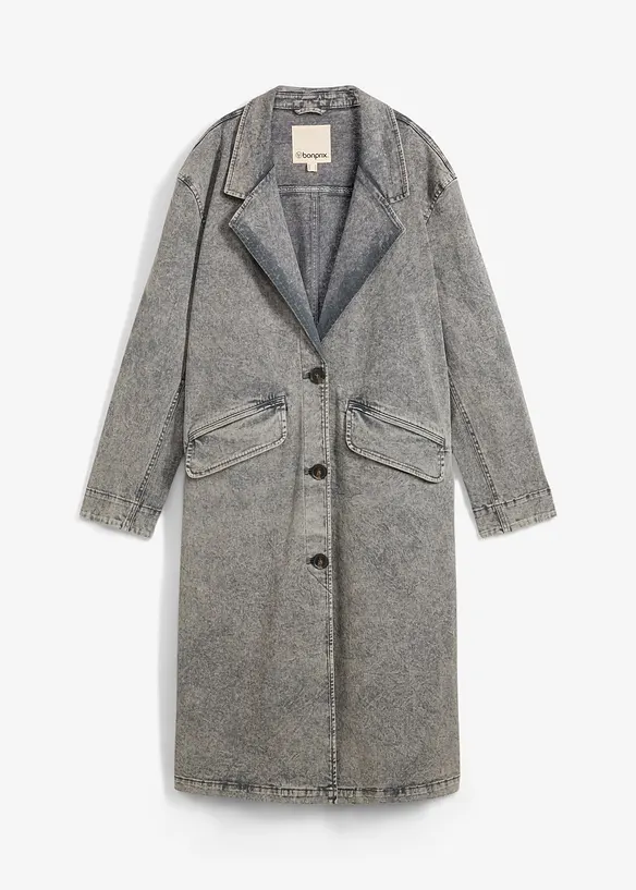 Trenchcoat av twill, bonprix