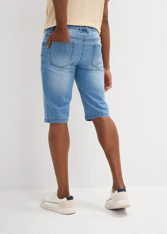 Jeansbermudas i tunn trikå, Regular Fit, bonprix
