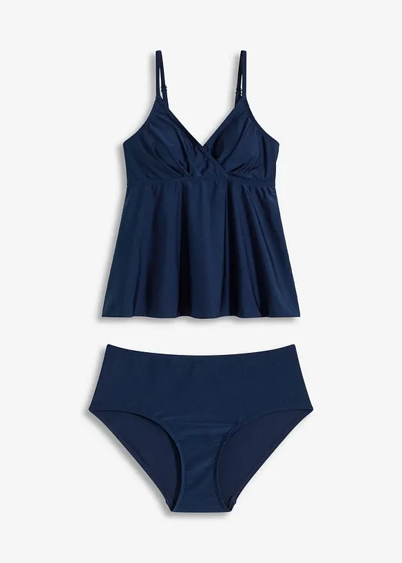 Tankini (2 delar) i glansigt material, bonprix