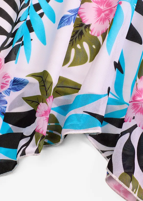Tankini med mönstrat nätmaterial (2 delar), bonprix