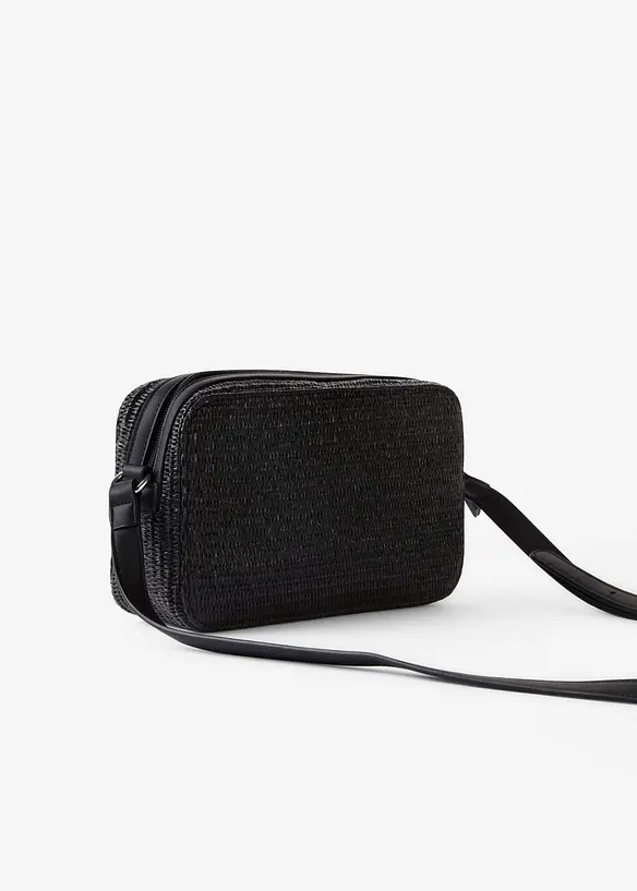 Axelremsväska med halmlook, bonprix