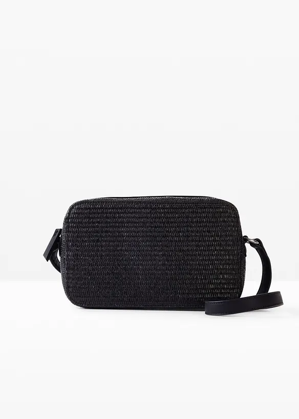 Axelremsväska med halmlook, bonprix