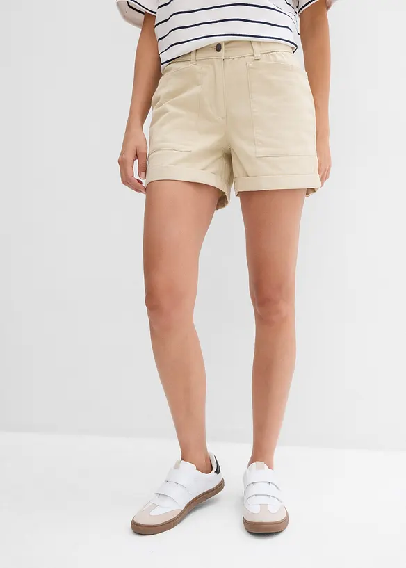 Avslappnade twillshorts, bonprix