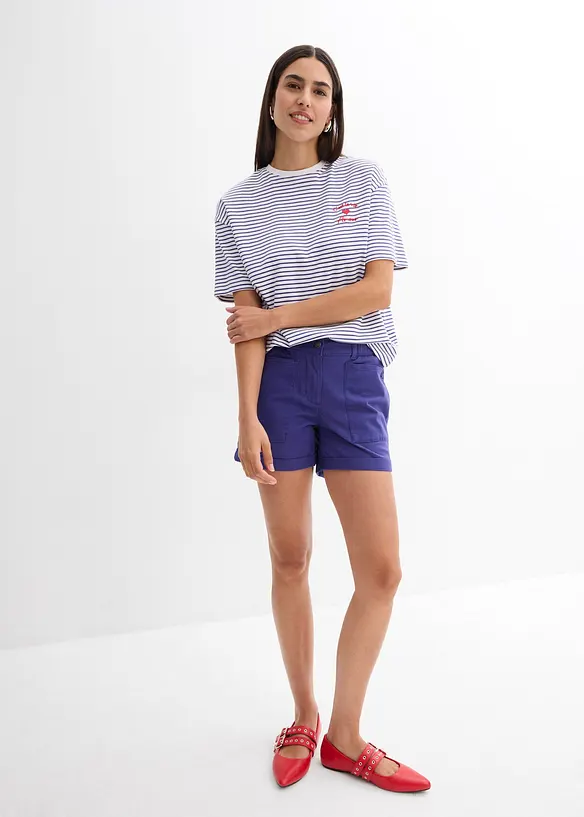 Avslappnade twillshorts, bonprix