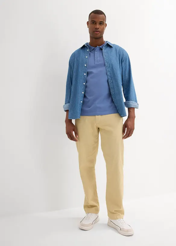 Pikétröja i jersey av ekologisk bomull (2-pack), bonprix