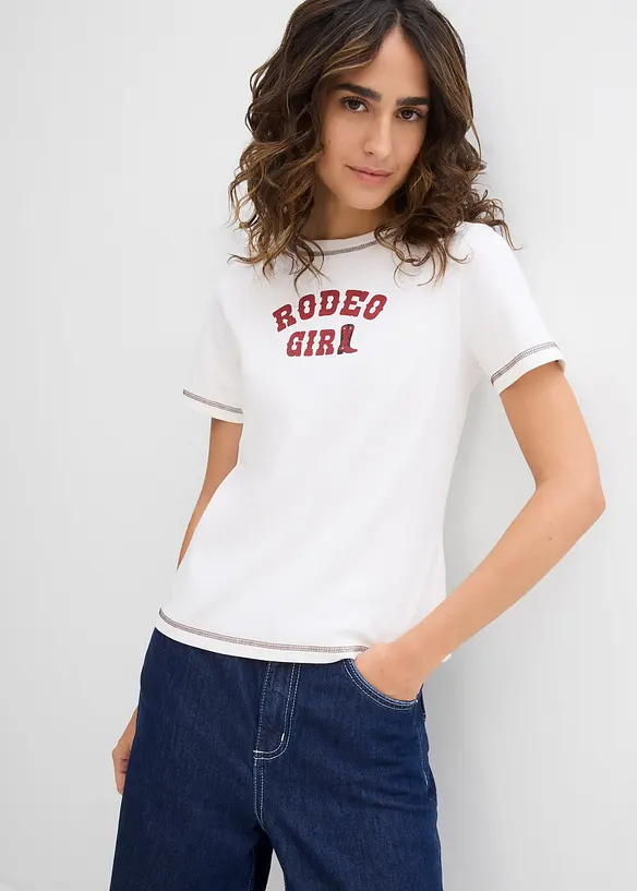 T-shirt av ren ekologisk bomull, bonprix
