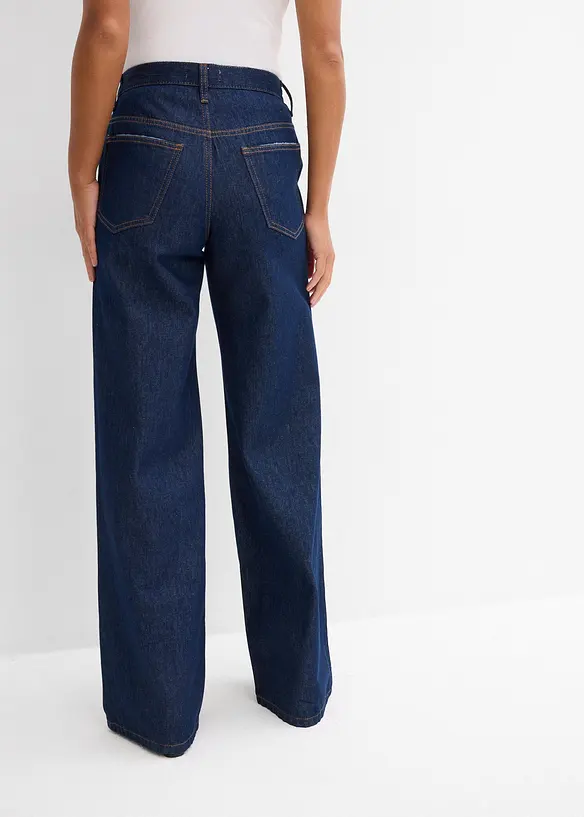 Wide Leg-jeans Mid Waist, Low Stretc, bonprix