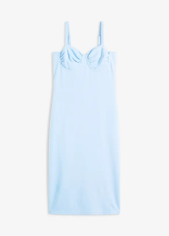 Mellanlång klänning i figurnära modell, bonprix