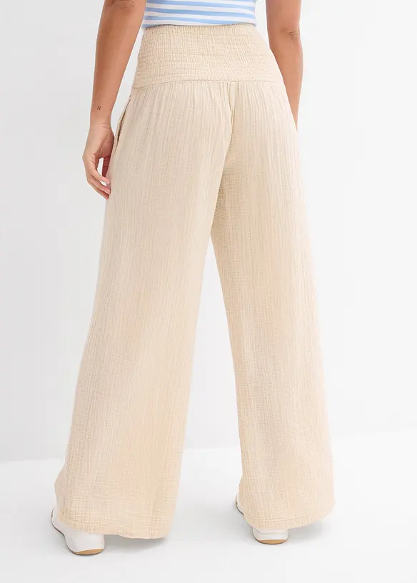 Palazzobyxa i muslin, bonprix