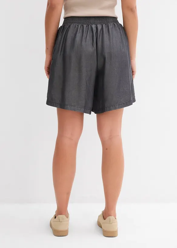 Dra på-shorts med smockad linning, bonprix