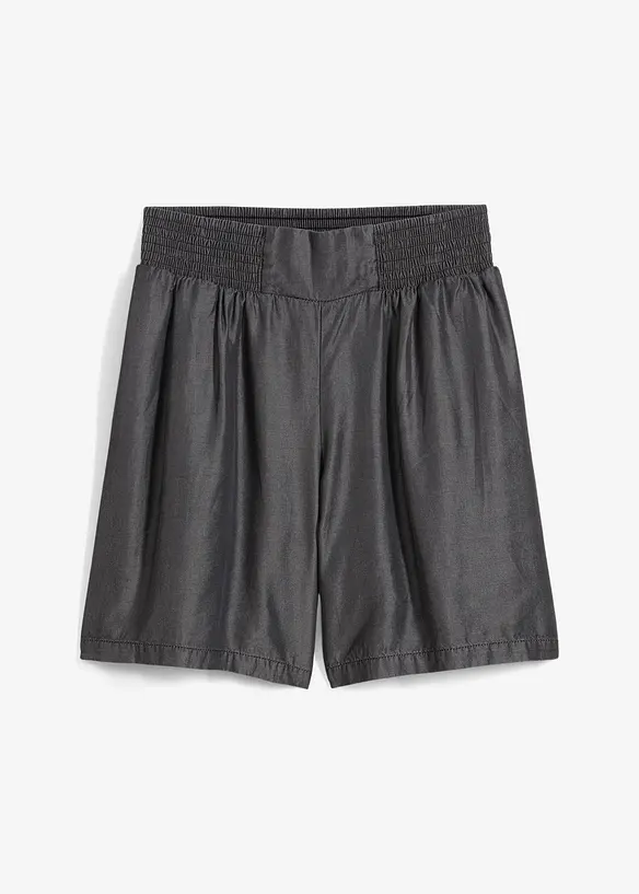 Dra på-shorts med smockad linning, bonprix