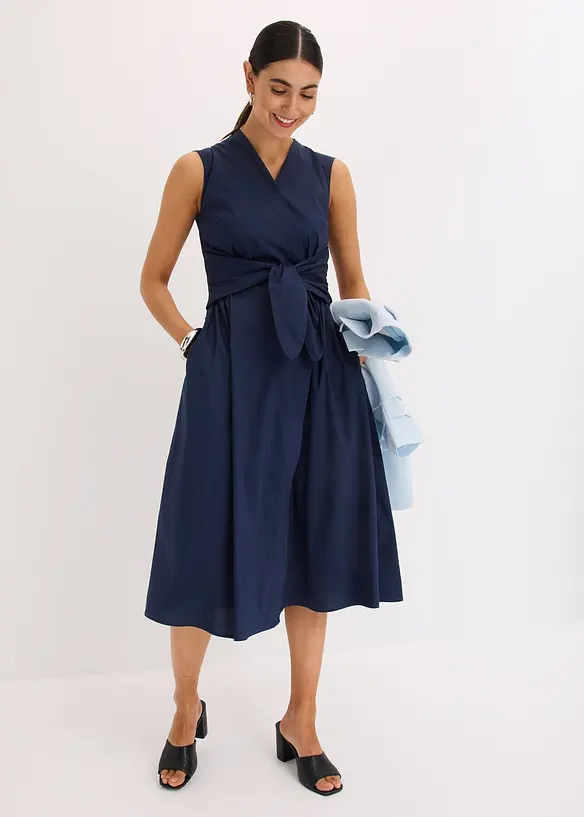 Klänning med knytdetalj, bonprix