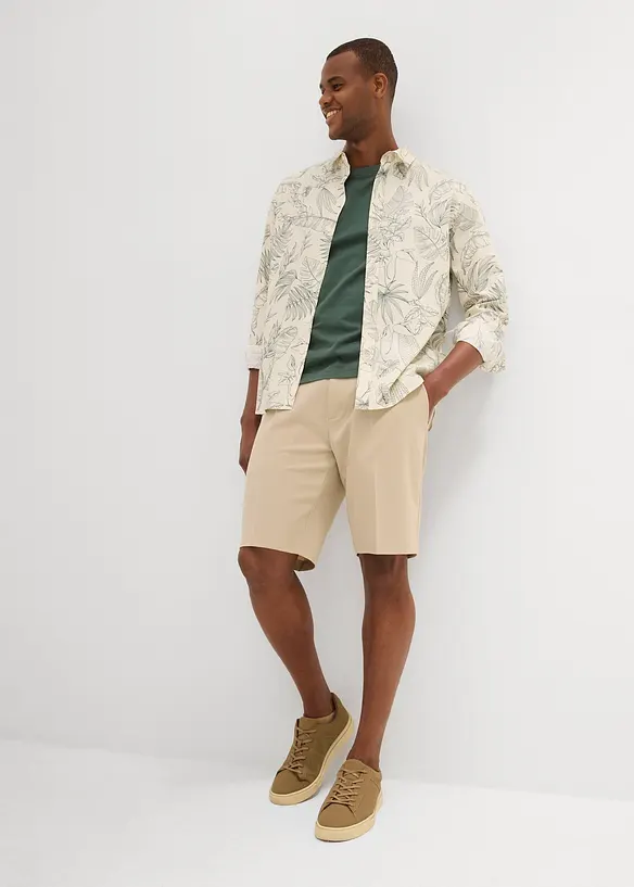 Chinosshorts med pressveck, Regular Fit, bonprix