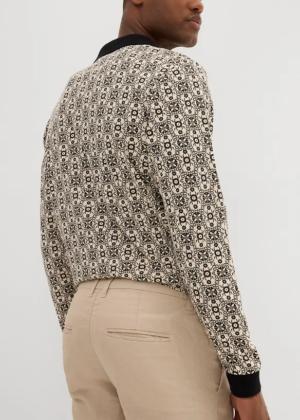 Bermudas i chinosmodell med linne, Regular Fit, bonprix