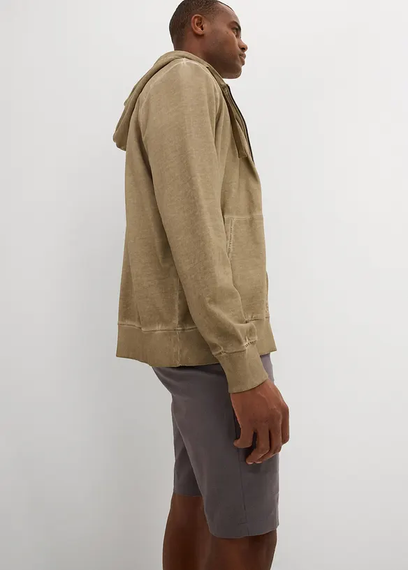 Bermudas i chinosmodell med linne, Regular Fit, bonprix