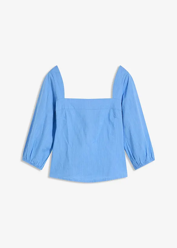 Blus med puffärmar och fina detaljer, bonprix