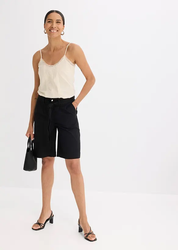 Twillshorts med knytskärp, bonprix