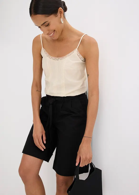 Twillshorts med knytskärp, bonprix
