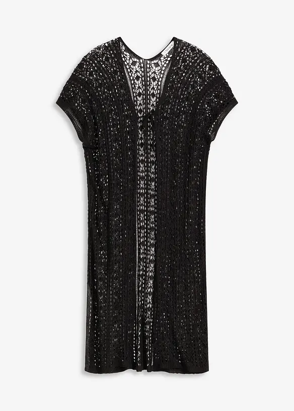 Strandkimono av viskos med virkade effekter, bonprix