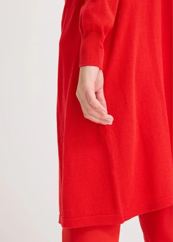 Lång cardigan i bomullsblandning, bonprix