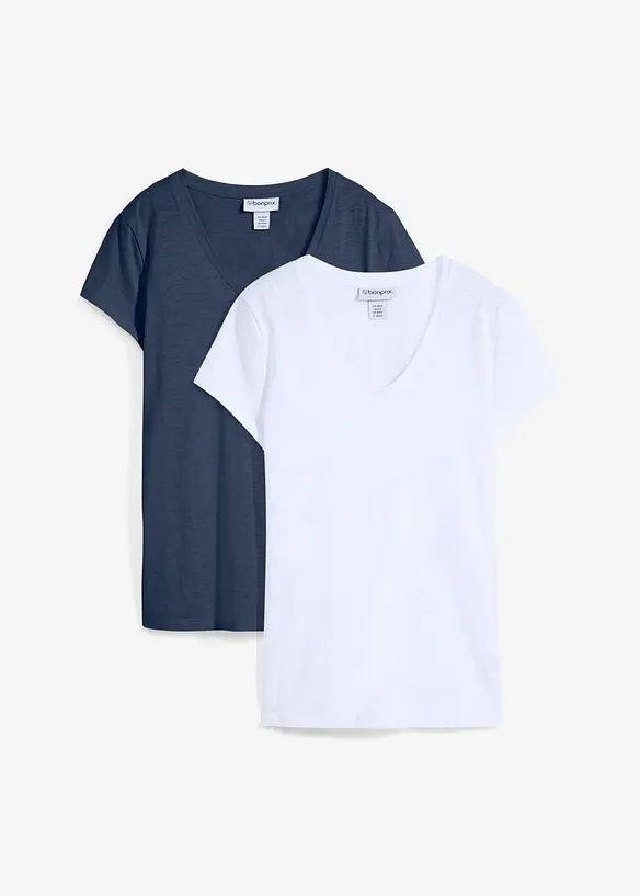T-shirt i ren ekologisk bomull (2-pack), bonprix