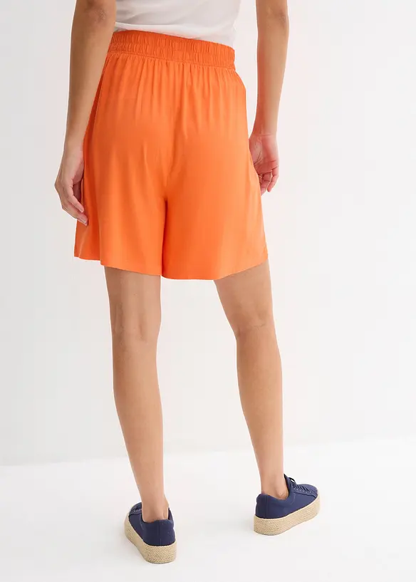 Dra på-shorts i mjuk viskosmix, bonprix