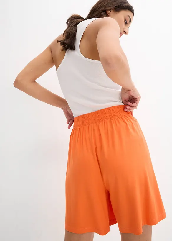 Dra på-shorts i mjuk viskosmix, bonprix