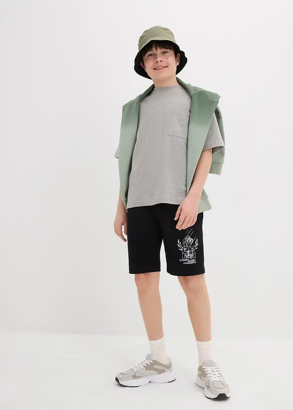 Jerseybermudas för barn med ekologisk bomull (2-pack), bonprix