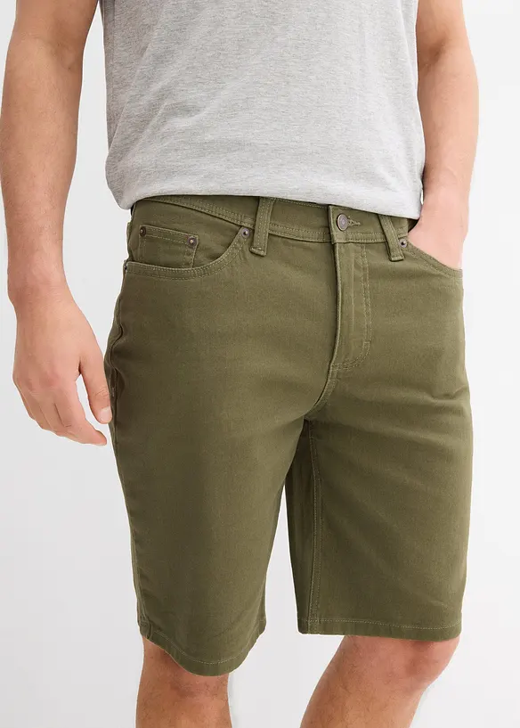 Stretchiga jeansbermudas (2-pack), Regular Fit, bonprix