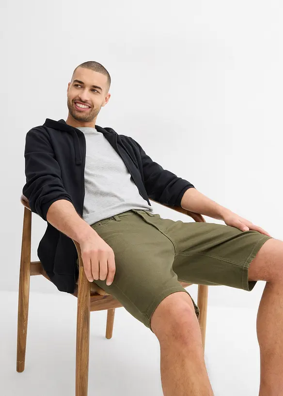 Stretchiga jeansbermudas (2-pack), Regular Fit, bonprix