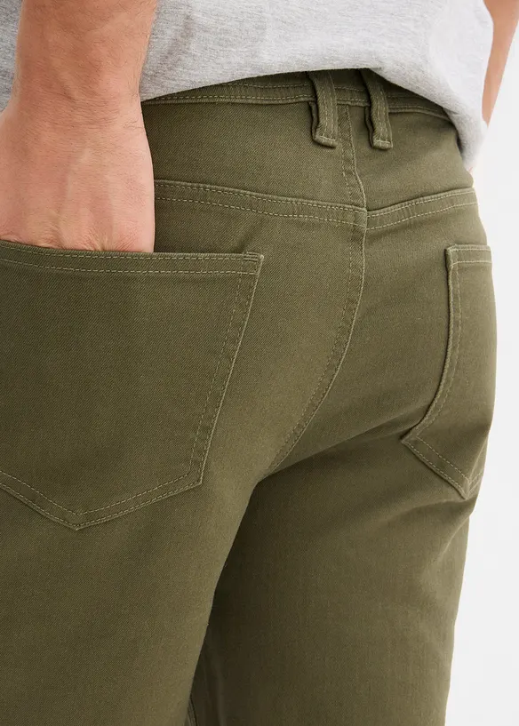 Stretchiga jeansbermudas (2-pack), Regular Fit, bonprix