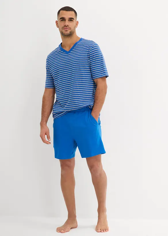 Pyjamas med shorts, V-ringning, bonprix