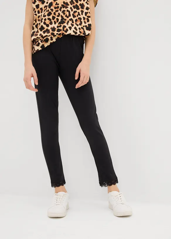 Leggings med spetsmuddar för barn (2-pack), bonprix
