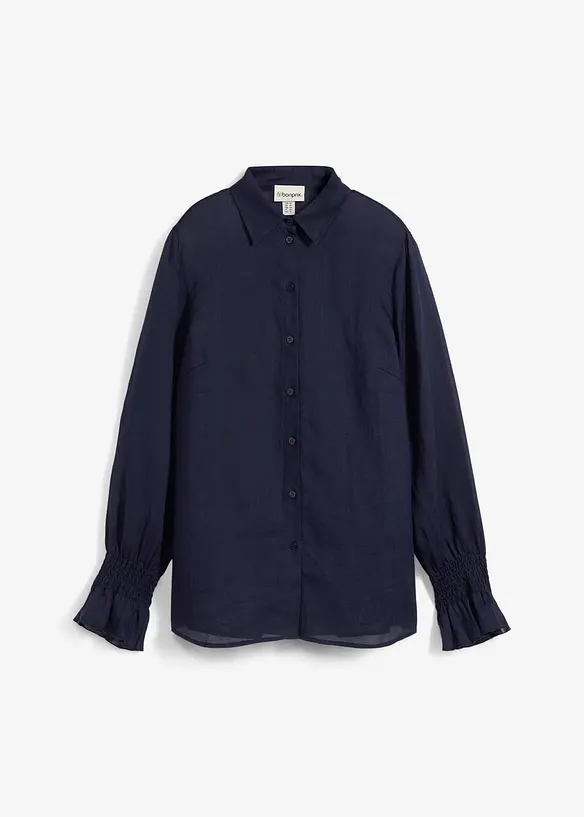 Skjortblus i rami, bonprix
