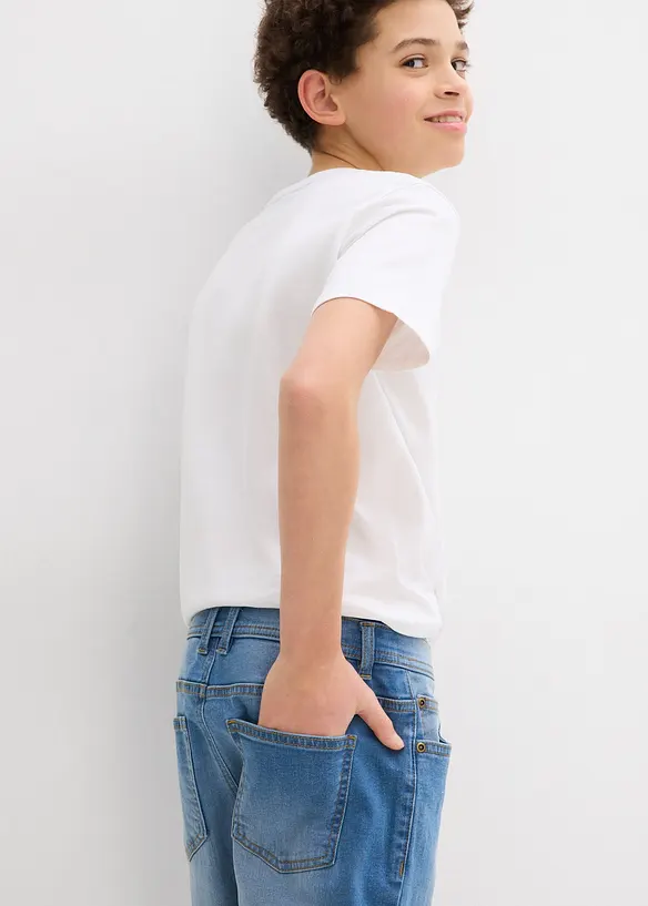 Stretchiga jeansshorts för barn (2-pack), Regular Fit, bonprix