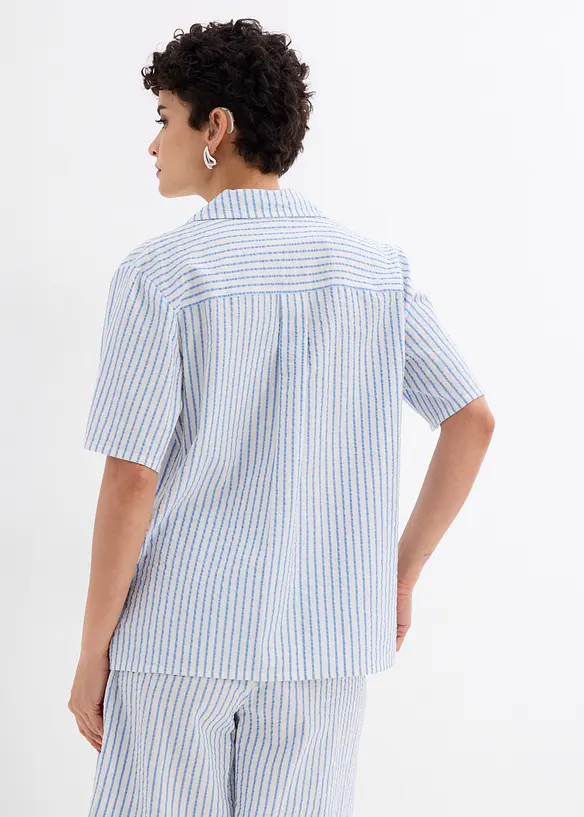 Skjortblus av ren bomull, bonprix