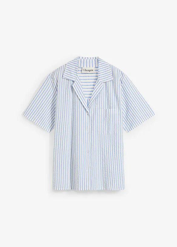 Skjortblus av ren bomull, bonprix