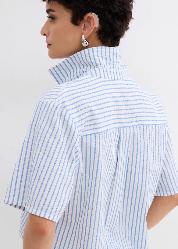 Skjortblus av ren bomull, bonprix