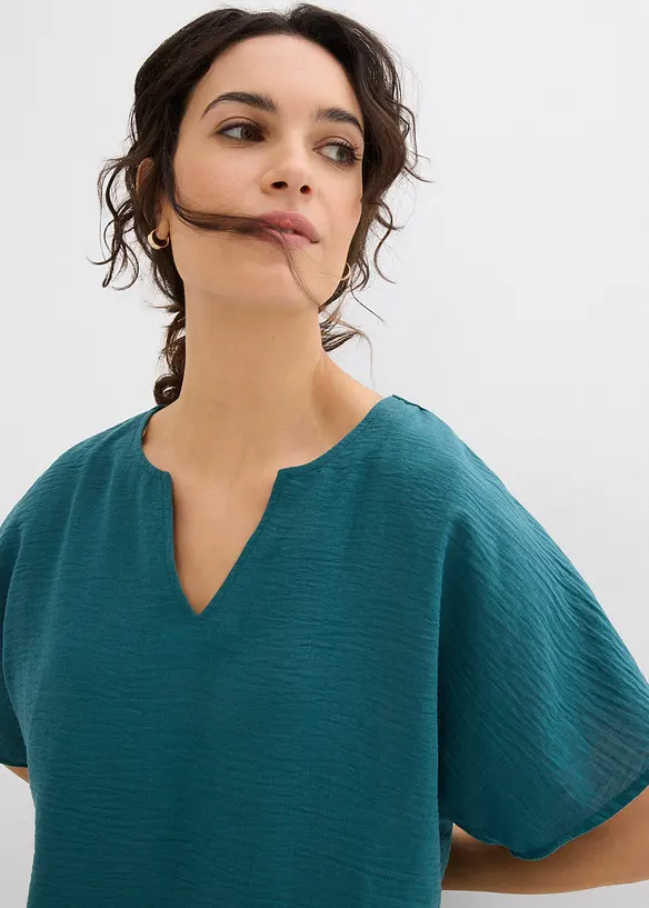 Oversizeblus med resår i nederkanten, bonprix