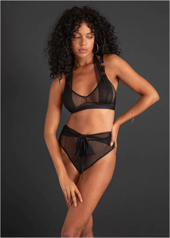 Bralette och stringtrosa ouvert (2 delar), bonprix