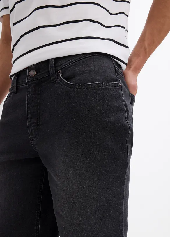 Stretchiga jeansbermudas (2-pack), Regular Fit, bonprix
