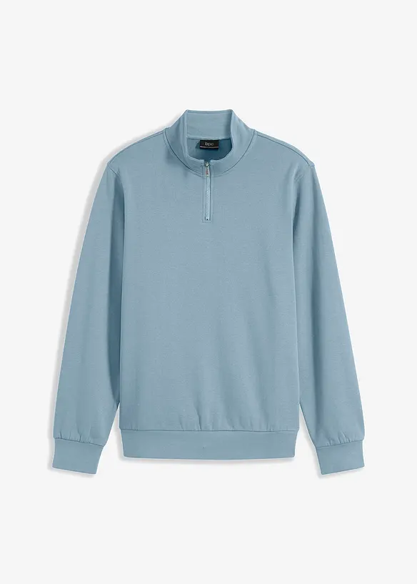 Sweatshirt med krage och kort dragkedja, bonprix