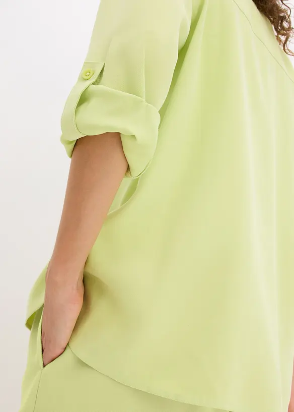 Blus i viskosmix med mjukt fall, bonprix