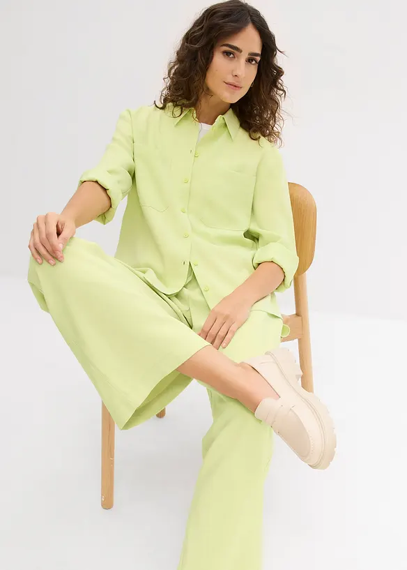 Blus i viskosmix med mjukt fall, bonprix