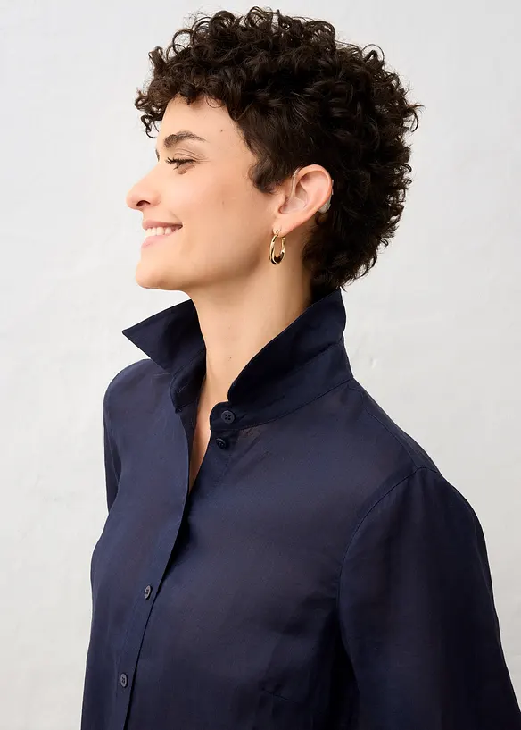 Skjortblus i rami, bonprix