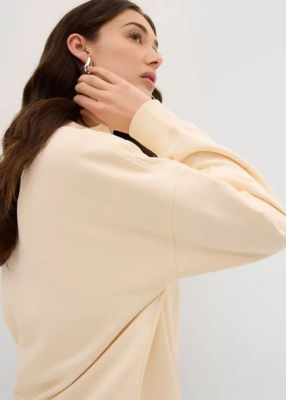 Oversized sweatshirt av ren ekologisk bomull, bonprix