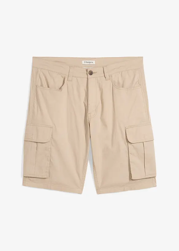 Stretchiga bermudashorts i cargostil, normal passform, bonprix