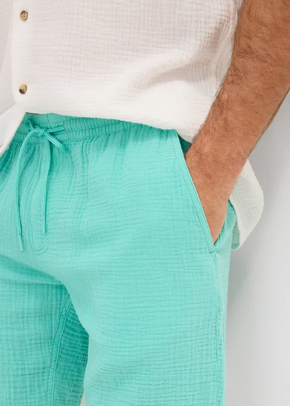 Muslinshorts i bomull, Regular Fit, bonprix