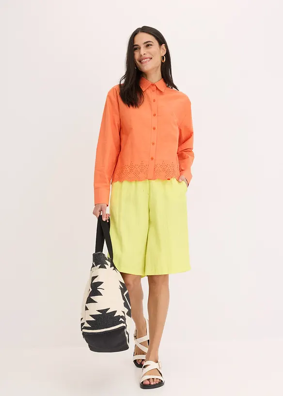 Bermudas i böljande lyocellmix, bonprix