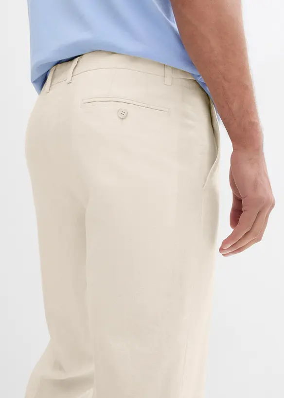 Kostymbyxa med linne, Regular Fit, bonprix